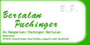 bertalan puchinger business card